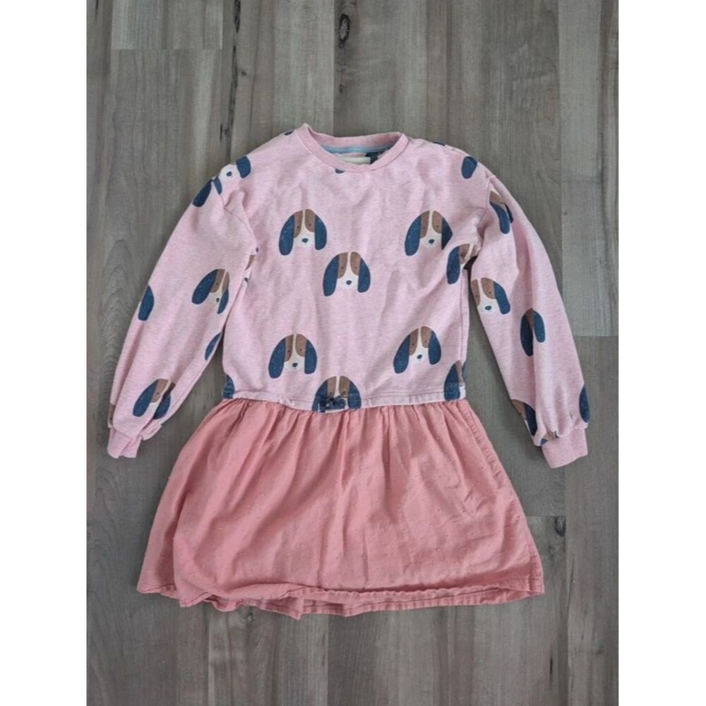 Mini Boden Pink Dog Sweatshirt Dress, 11-12Y (U2)